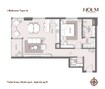 Holm One 1 Bed Layout