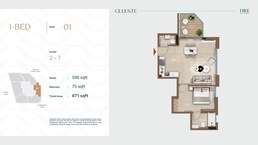 1 Bed 671 Sq. Ft. Apartment in HRE Celeste
