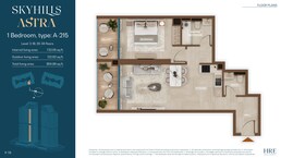 1 Bed 855 Sq. Ft. Apartment in HRE Skyhills Astra