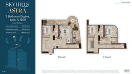 3 Beds 1989 Sq. Ft. Apartment in HRE Skyhills Astra