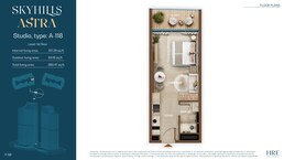 380 Sq. Ft. Studio in HRE Skyhills Astra