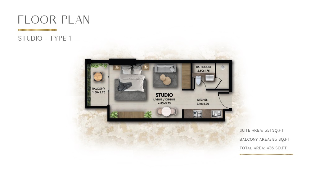 436 Sq. Ft. Studio in IKR Provenza Residence