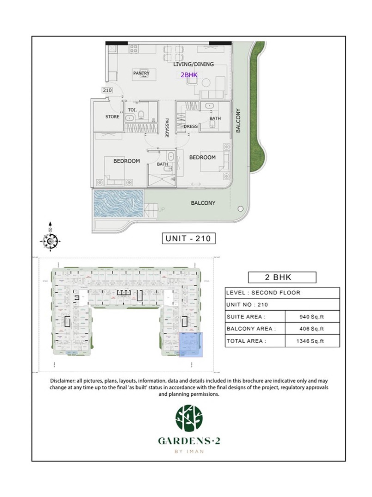 Iman Gardens 2 2 Beds Layout