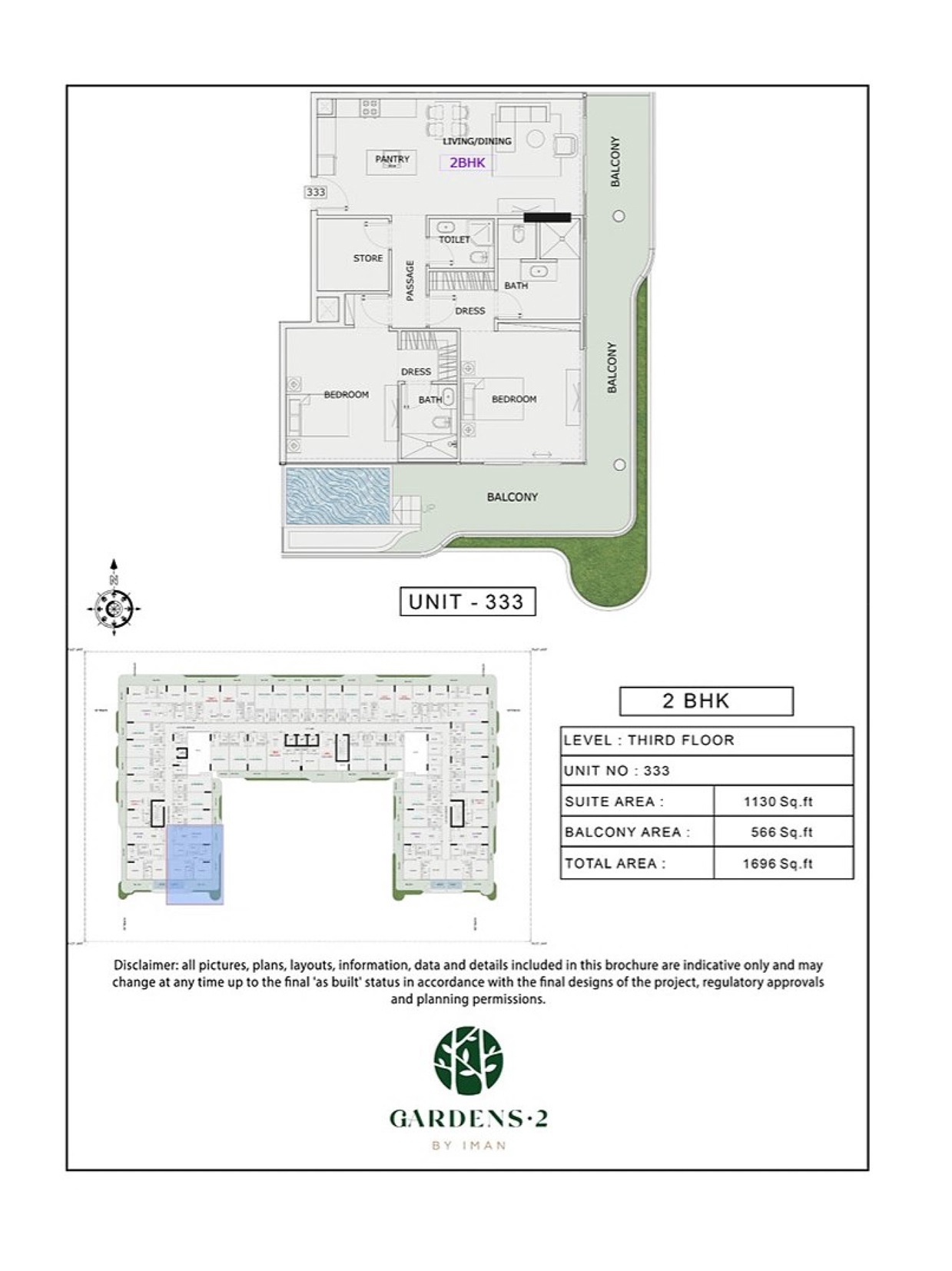 Iman Gardens 2 2 Beds Layout