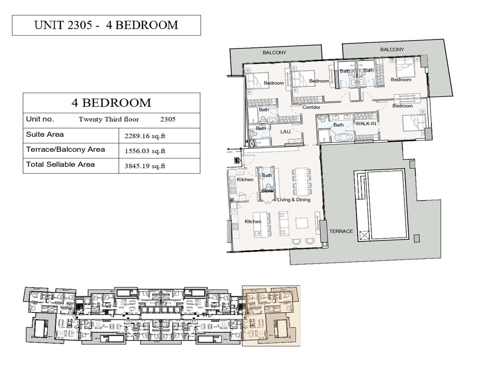 4 Beds 3845 Sq. Ft. Apartment in Iman One Park Central