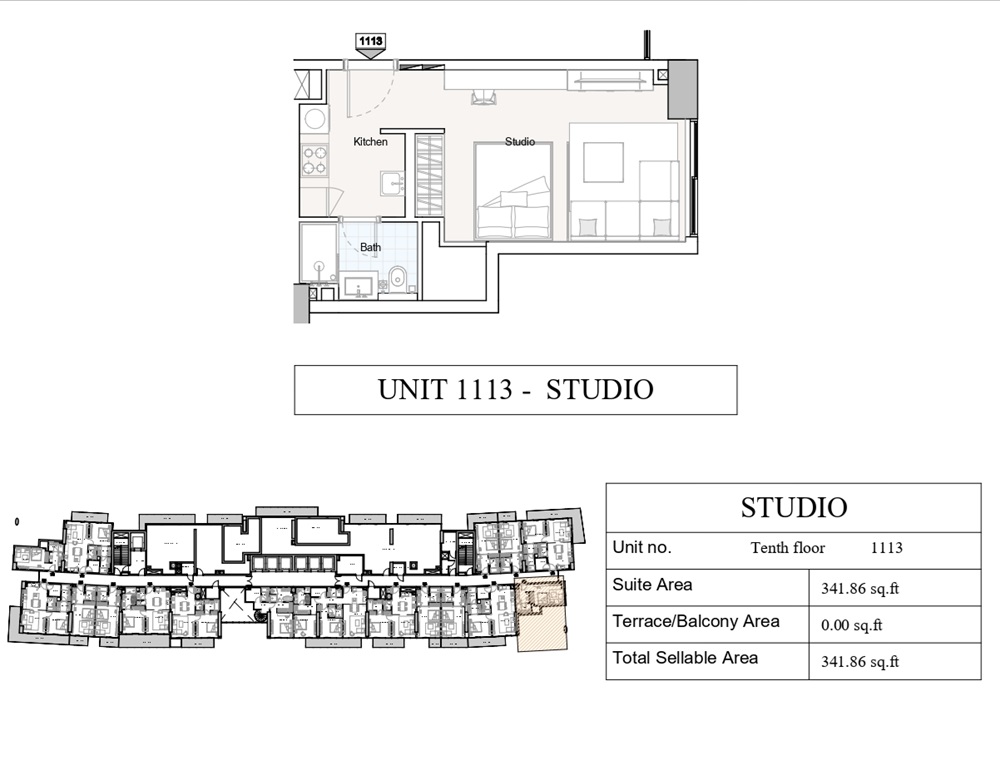 342 Sq. Ft. Studio in Iman One Park Central