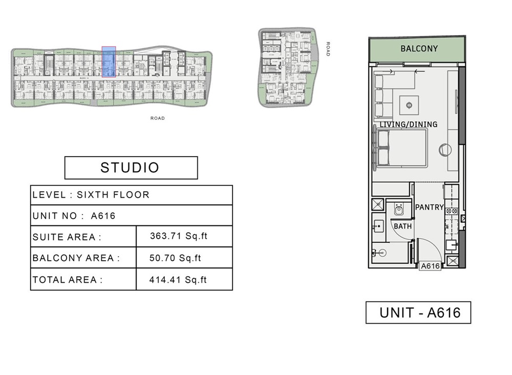 Iman One Sky Park Studio Layout