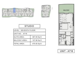 475 Sq. Ft. Studio in Iman One Sky Park