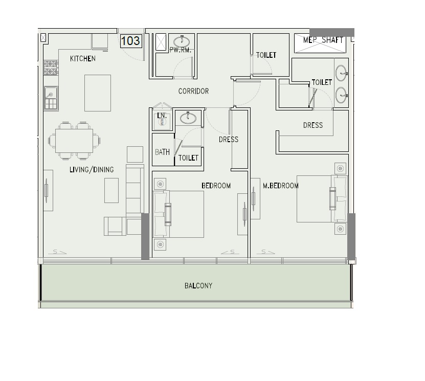 2 Beds 1077 Sq. Ft. Apartment in Iman The Grove