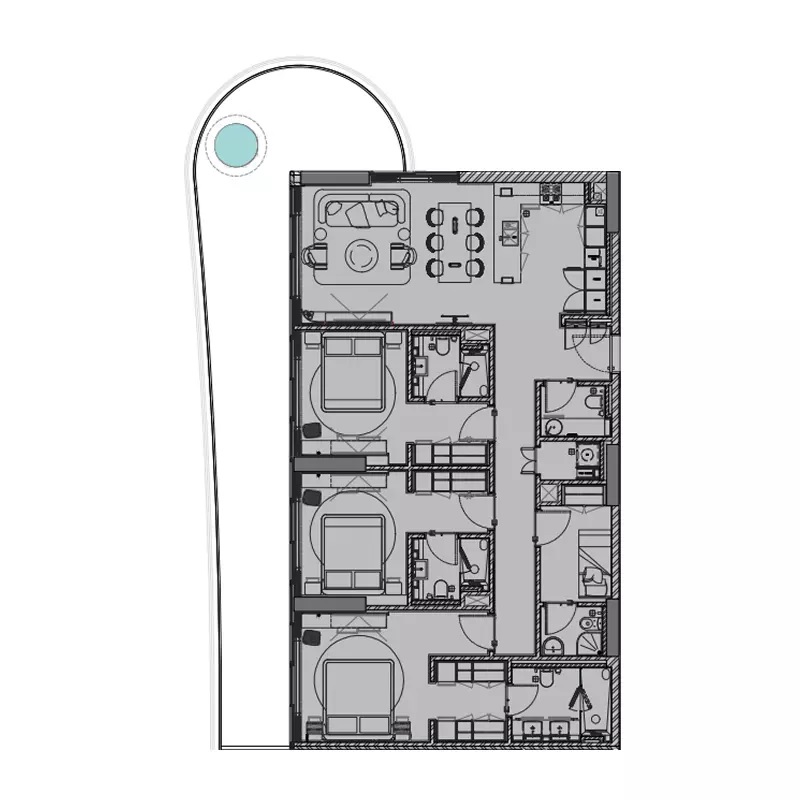 Imtiaz Beach Walk Grand 2 3 Beds Layout