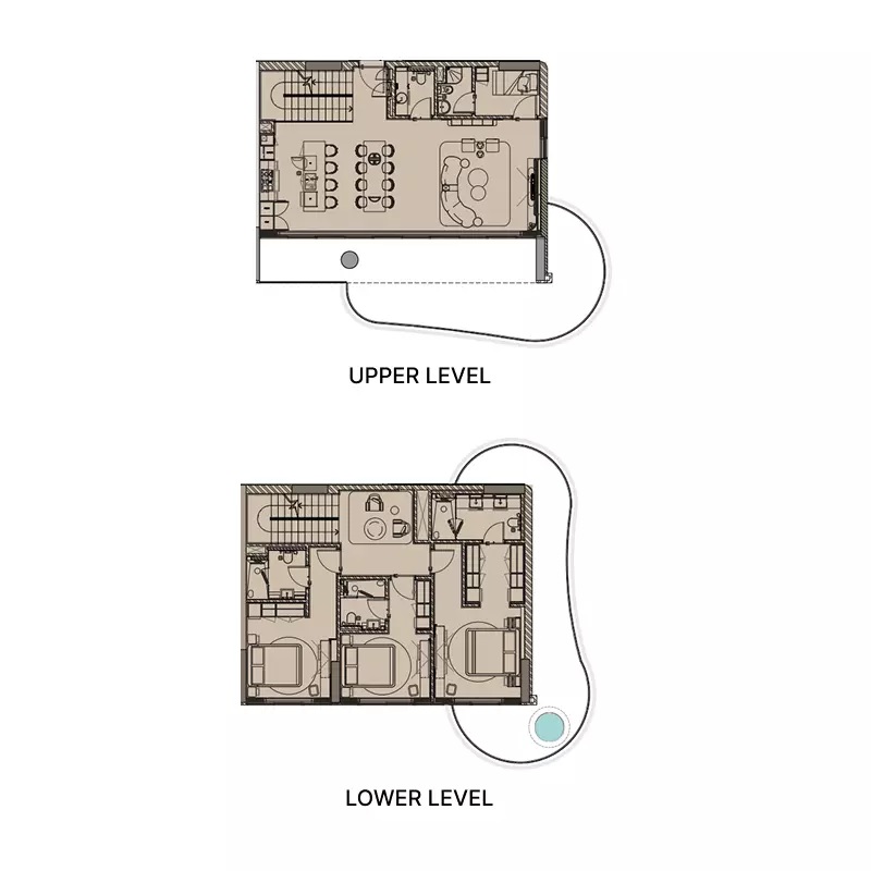 Imtiaz Beach Walk Grand 2 3 Beds Layout