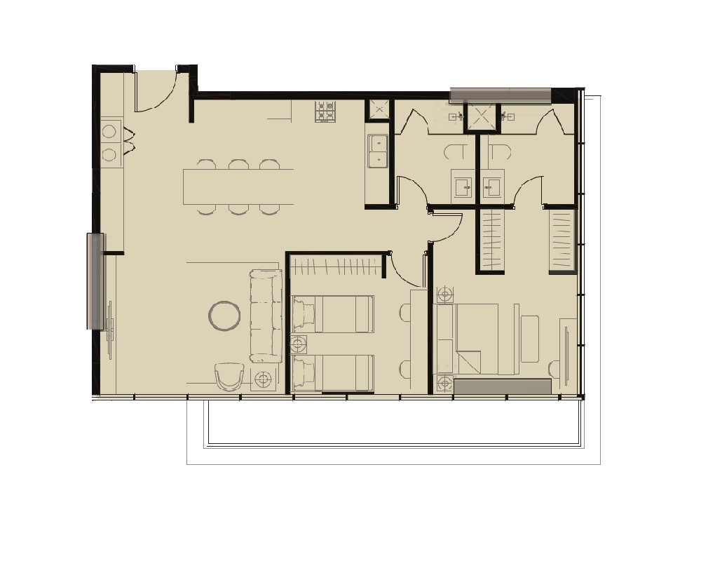 2 Beds 1170 Sq. Ft. Apartment in Imtiaz Cove Boulevard