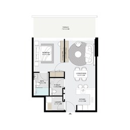 1 Bed 710 Sq. Ft. Apartment in Imtiaz Cove Grand