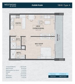 1 Bed 1589 Sq. Ft. Apartment in Imtiaz Westwood
