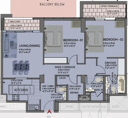 2 Beds 1223 Sq. Ft. Apartment in Innovation Eagle Heights