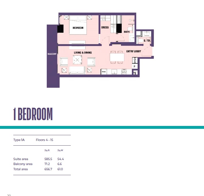 1 Bed 657 Sq. Ft. Apartment in Invest Catch Residences