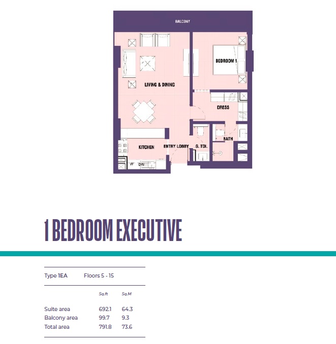 1 Bed 791 Sq. Ft. Apartment in Invest Catch Residences