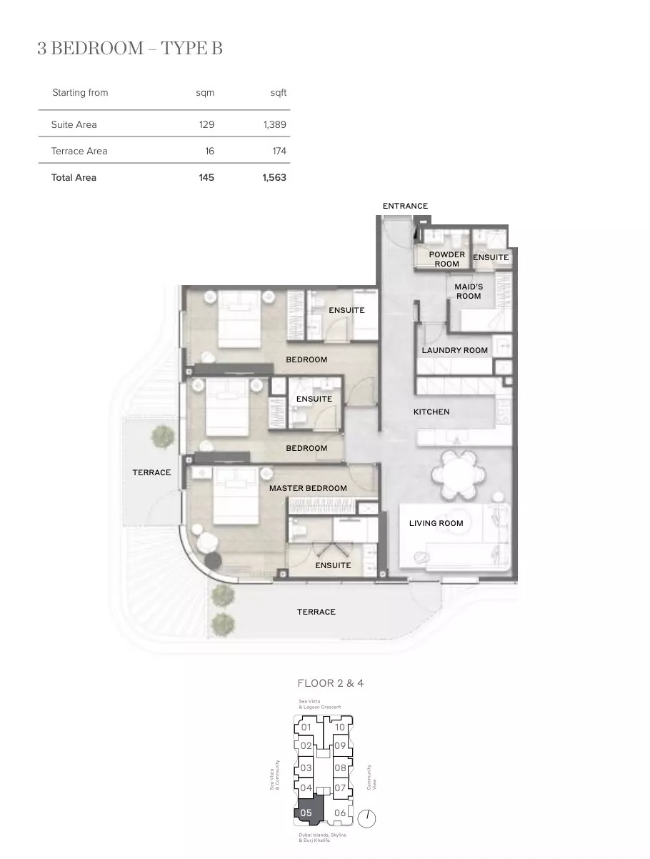 3 Beds 1563 Sq. Ft. Apartment in Iquna Avida Residences