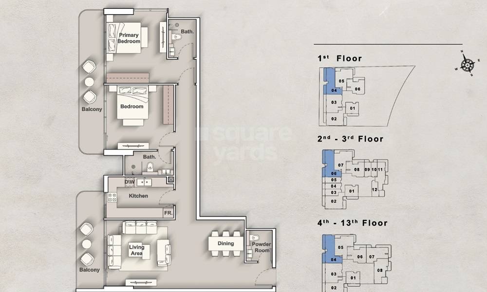 Iraz Creek View 2 Beds Layout