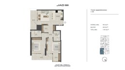 2 Beds 1159 Sq. Ft. Apartment in Jad 288