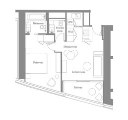 1 Bed 705 Sq. Ft. Apartment in Jumeirah Gate