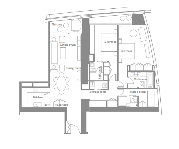 2 Beds 1171 Sq. Ft. Apartment in Jumeirah Gate