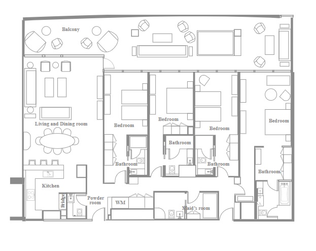 4 Beds 3128 Sq. Ft. Apartment in Jumeirah Gate