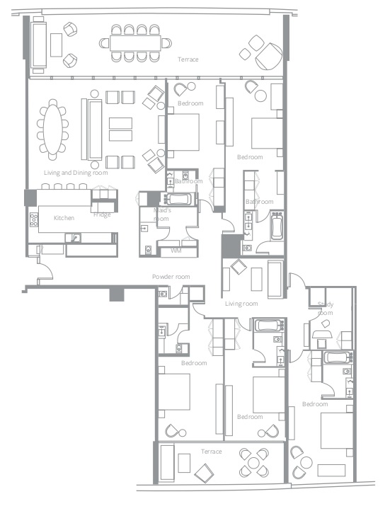 5 Beds 5016 Sq. Ft. Apartment in Jumeirah Gate