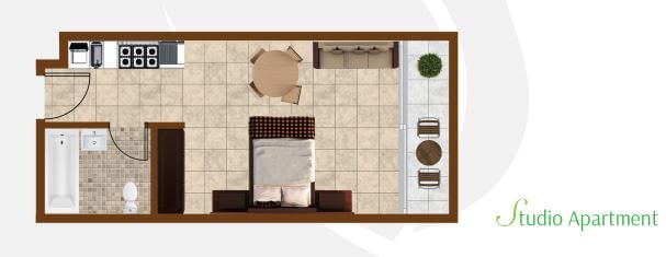 464 Sq. Ft. Studio in K1 Residence