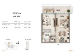 1 Bed 805 Sq. Ft. Apartment in Karma Antalya Residences