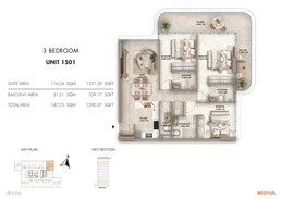 3 Beds 1590 Sq. Ft. Apartment in Karma Antalya Residences
