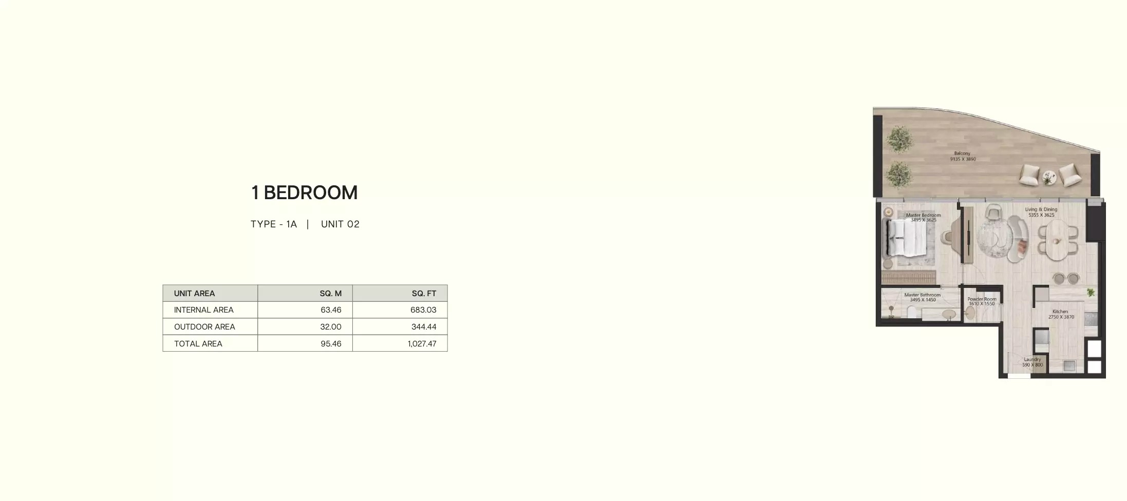 1 Bed 1027 Sq. Ft. Apartment in Kora IL Vento