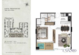 1 Bed 672 Sq. Ft. Apartment in Lapis Lazord