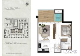 1 Bed 729 Sq. Ft. Apartment in Lapis Lazord