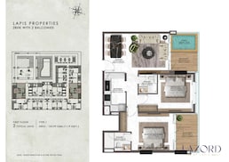 2 Beds 1119 Sq. Ft. Apartment in Lapis Lazord