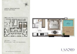 382 Sq. Ft. Studio in Lapis Lazord