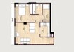 Laya Mansion 1 Bed Layout