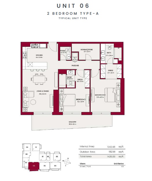 LEOS Hadley Heights 2 Beds Layout
