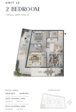 2 Beds 1182 Sq. Ft. Apartment in LEOS Weybridge Gardens 2