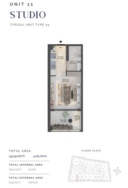 353 Sq. Ft. Studio in LEOS Weybridge Gardens 2