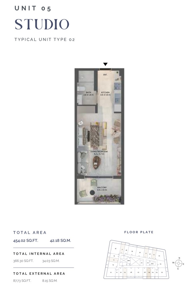 LEOS Weybridge Gardens 2 Studio Layout