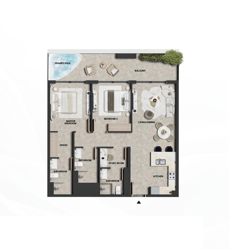 2 Beds 1150 Sq. Ft. Apartment in LEOS Weybridge Gardens 5