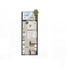 476 Sq. Ft. Studio in LEOS Weybridge Gardens 5