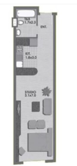 1602 Sq. Ft. Studio in Lime Light Twin Towers