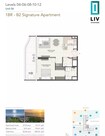 LIV Oceanside 1 Bed Layout