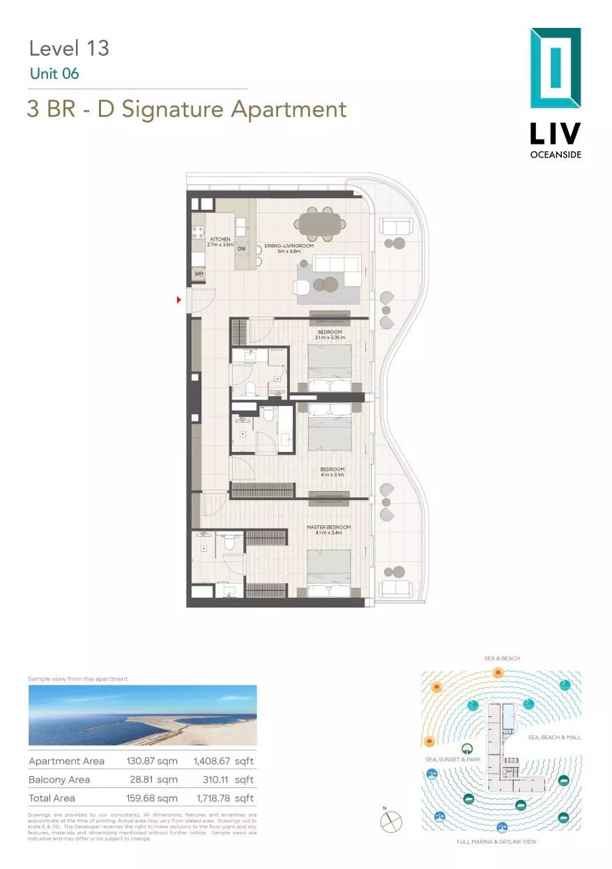 3 Beds 1718 Sq. Ft. Apartment in LIV Oceanside
