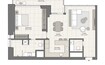 LIV Waterside 1 Bed Layout