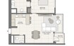 LIV Waterside 1 Bed Layout