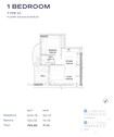 LMD The Pier Residence 1 Bed Layout