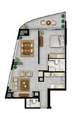 Lootah Shamal Waves 1 Bed Layout